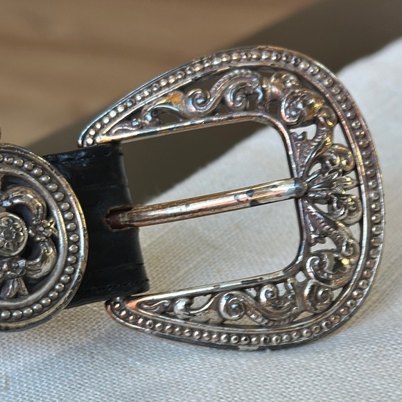 Brighton Brand Museum Collection Black Leather Belt - Picture 6 of 9